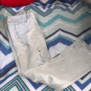 Light wash ripped jeans